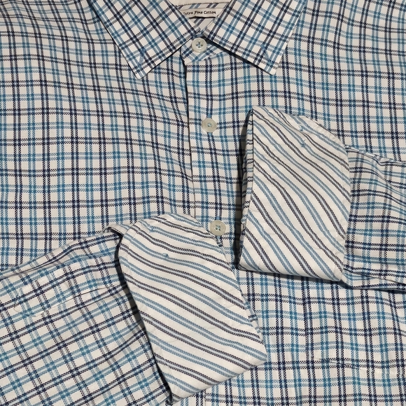 Fredrick Martin Extra Fine Cotton Button Down Plaid Shirt - Size XXL - Picture 8 of 9